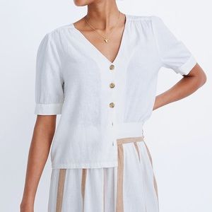 🆕 Madewell Linen-blend Plaza Top